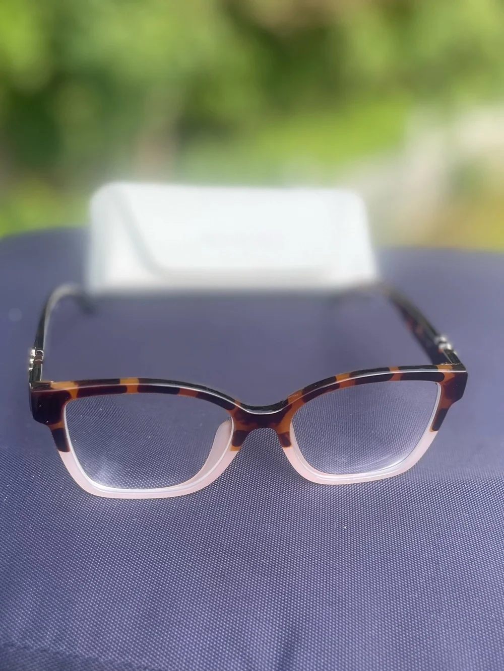 Tortoiseshell Square Women's Reading Glasses - Brown/Pink
